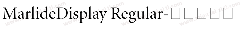MarlideDisplay Regular字体转换